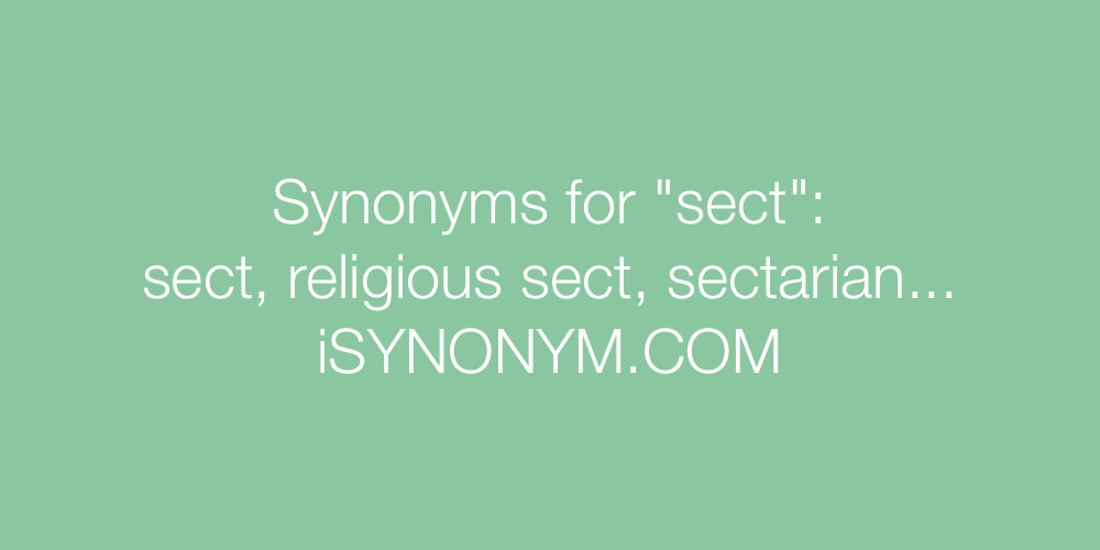 Synonyms sect