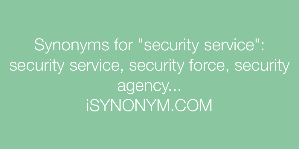 Synonyms security service