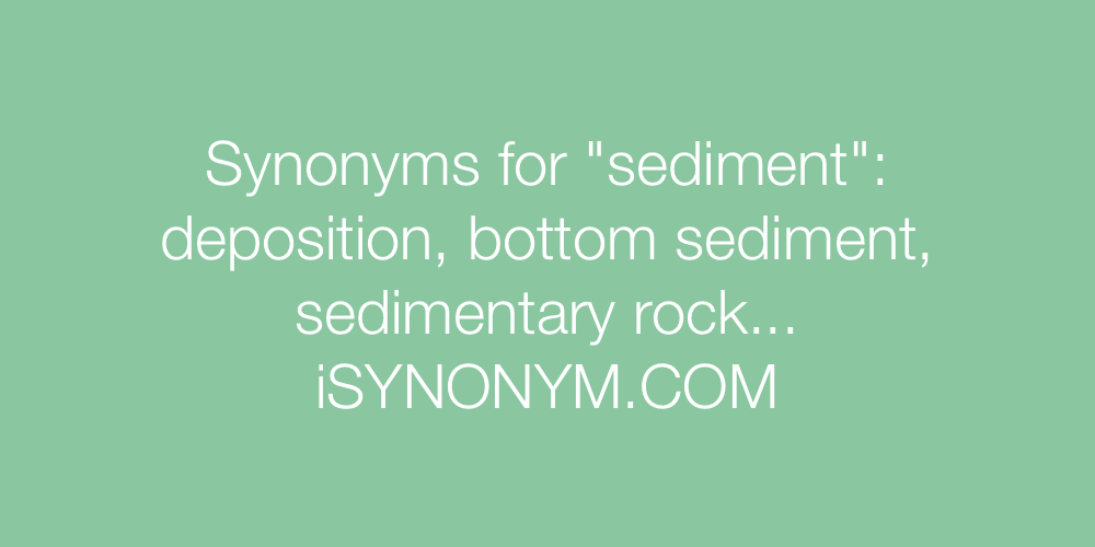 Synonyms sediment