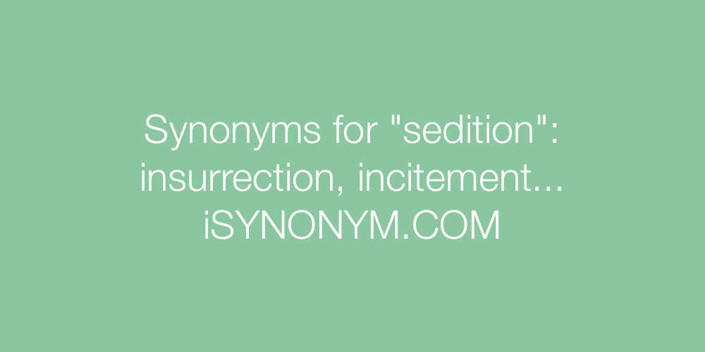 Synonyms sedition