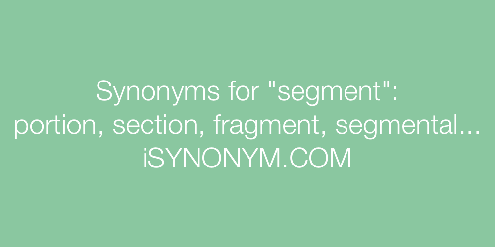 Synonyms segment