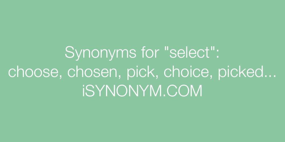 Synonyms select