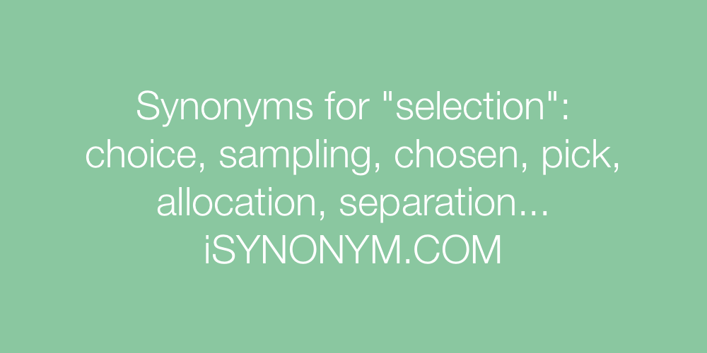 Synonyms selection