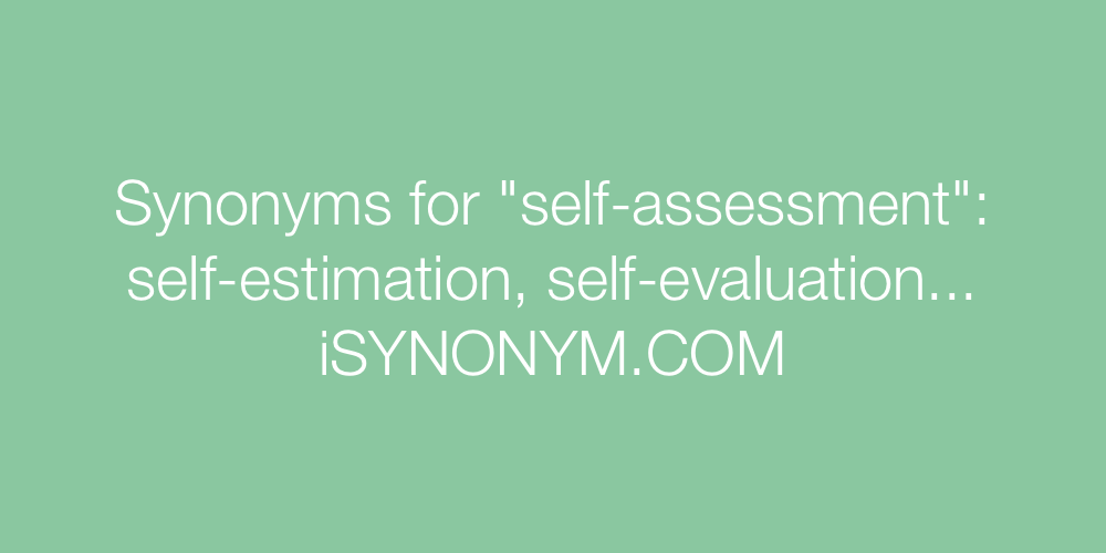 Synonyms self-assessment