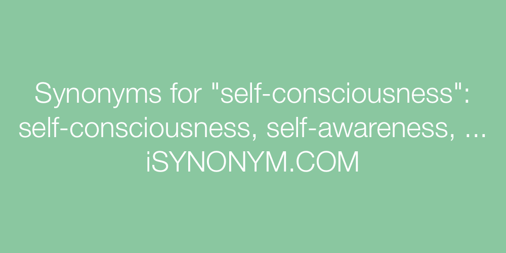 Synonyms self-consciousness