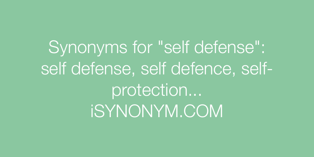 Synonyms self defense