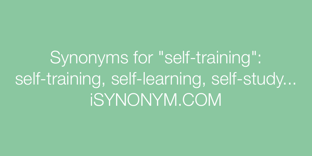 Synonyms self-training