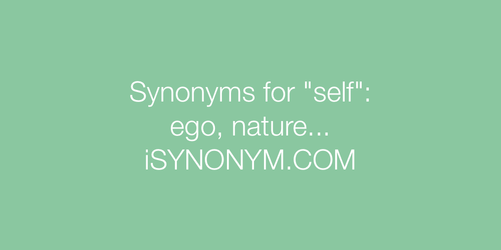 Synonyms self
