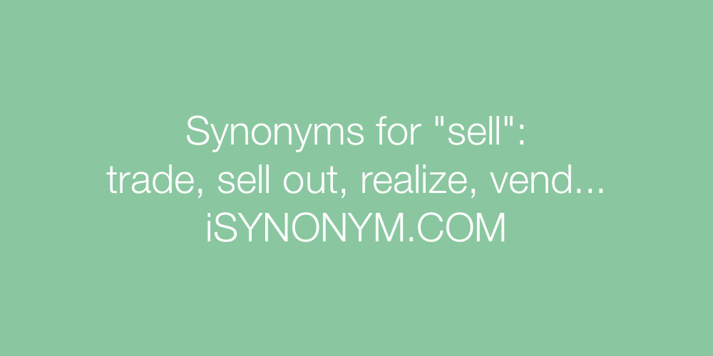 Synonyms sell