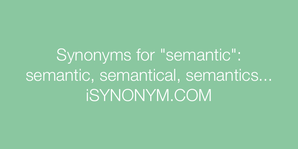 Synonyms semantic