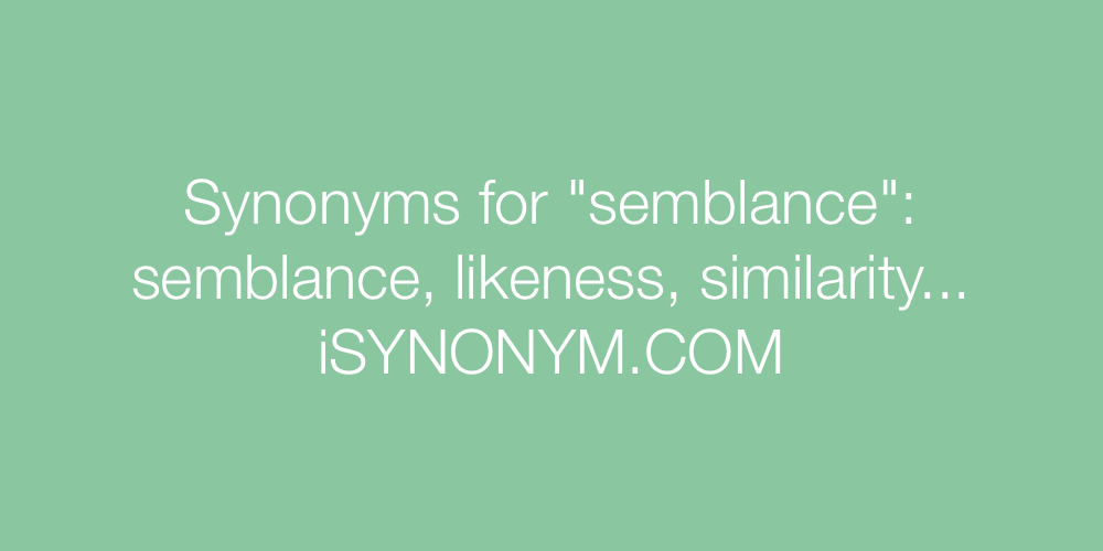 Synonyms semblance