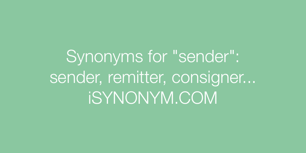 Synonyms sender