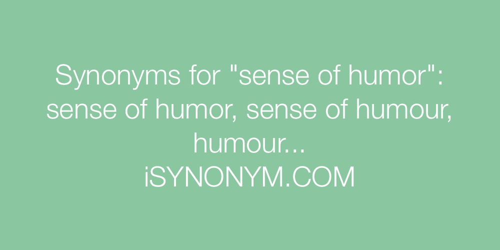Synonyms sense of humor