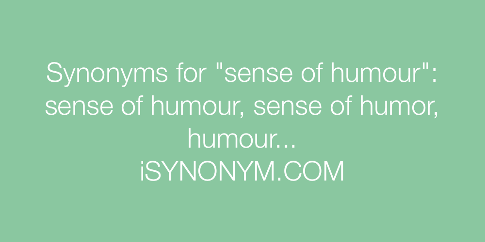 Synonyms sense of humour