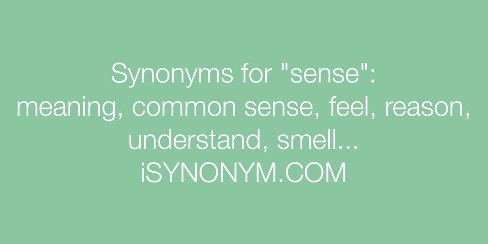 Synonyms sense