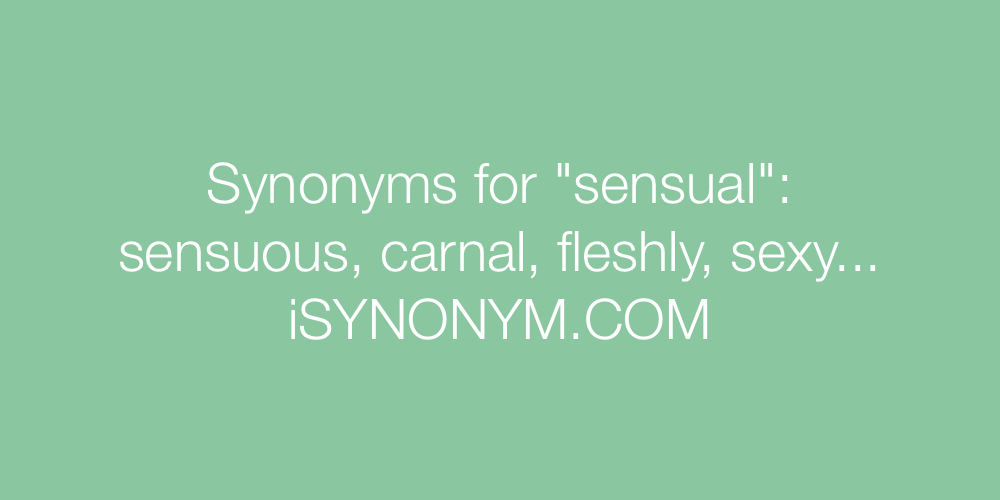 Synonyms sensual