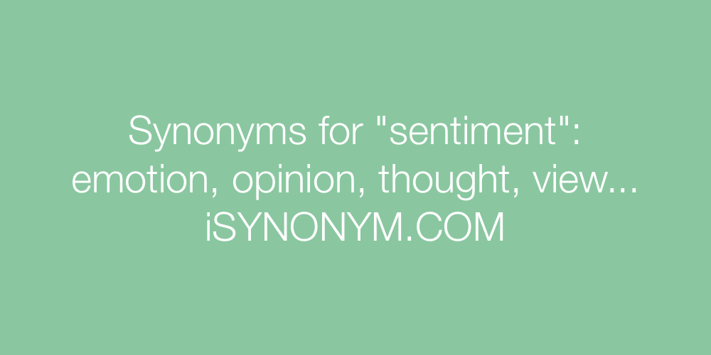 Synonyms sentiment