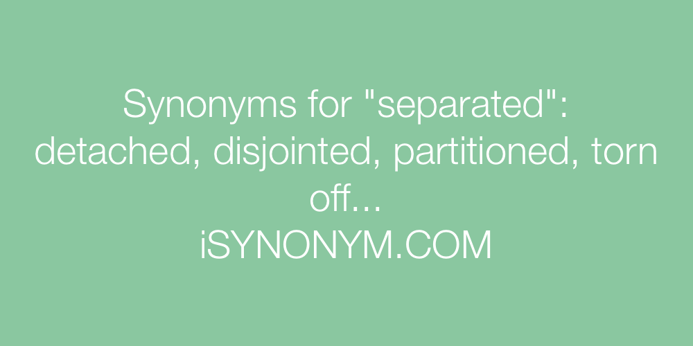 Synonyms separated