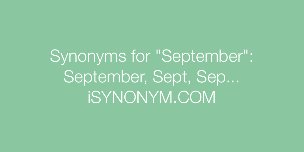 Synonyms September