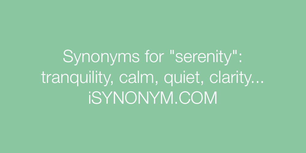 Synonyms serenity