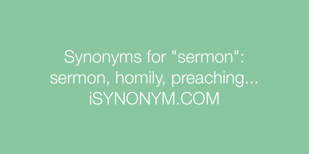 Synonyms sermon