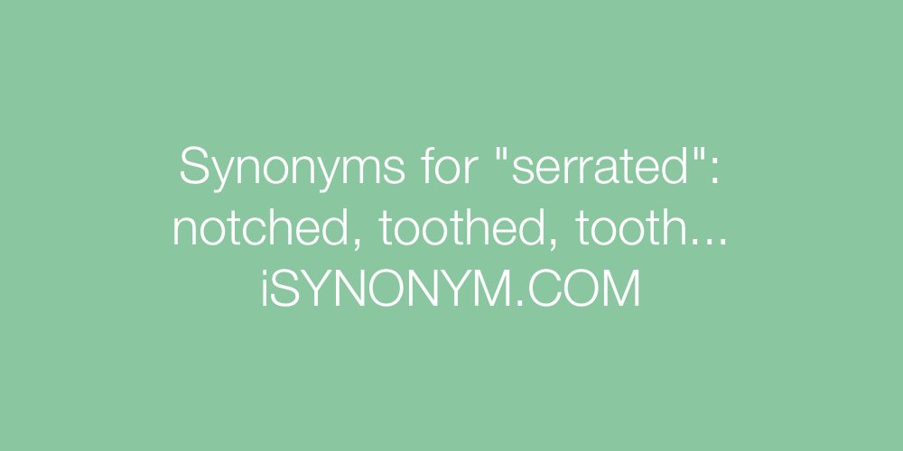 Synonyms serrated