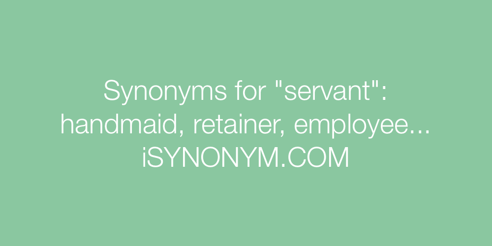 Synonyms servant