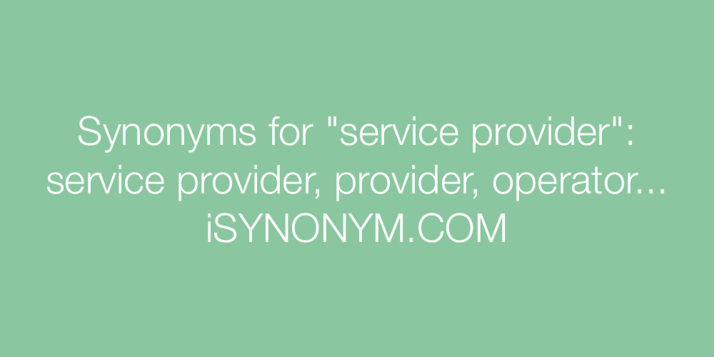 Synonyms service provider