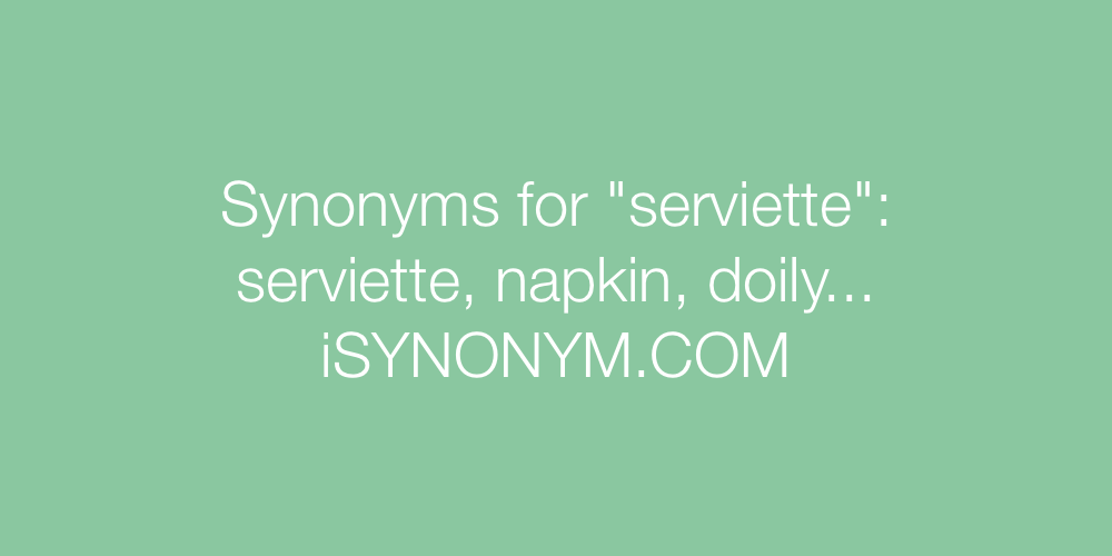 Synonyms serviette