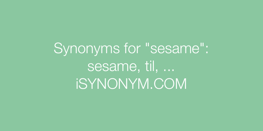 Synonyms sesame