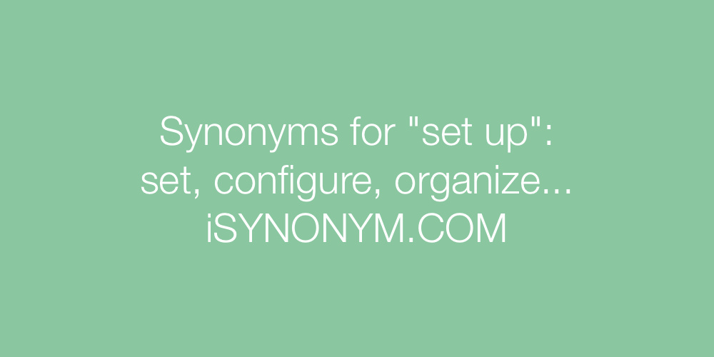 Synonyms set up