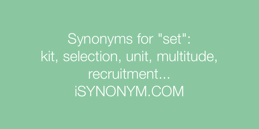 Synonyms set