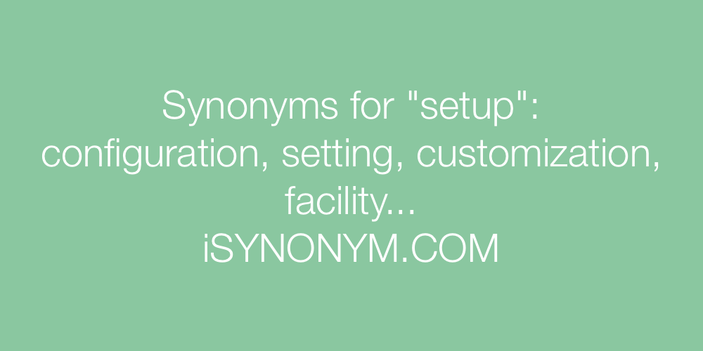 Synonyms setup