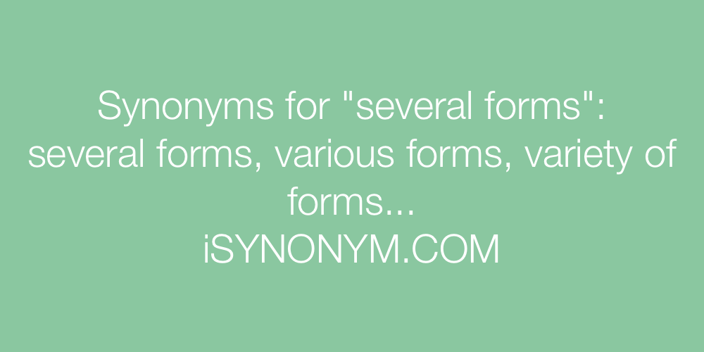 Synonyms several forms