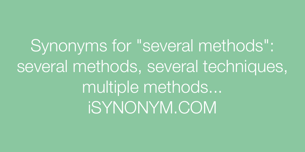 Synonyms several methods