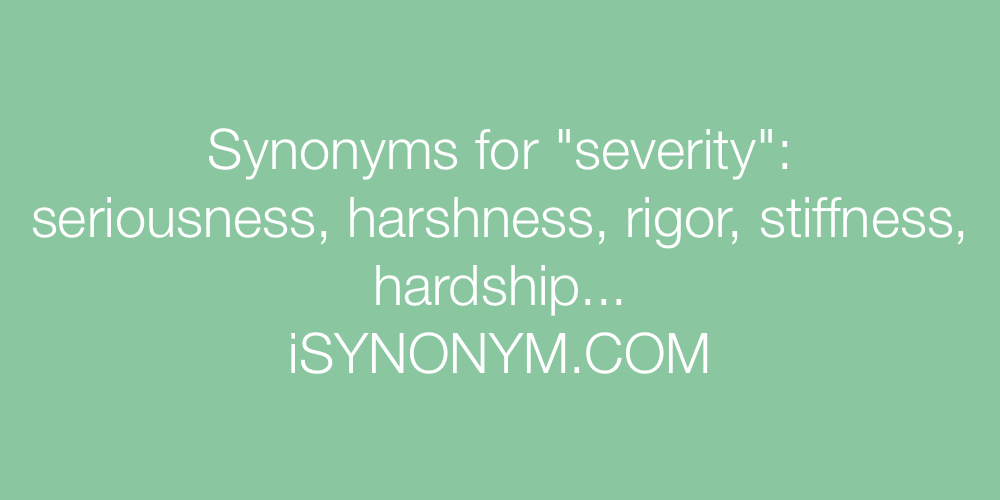 Synonyms severity