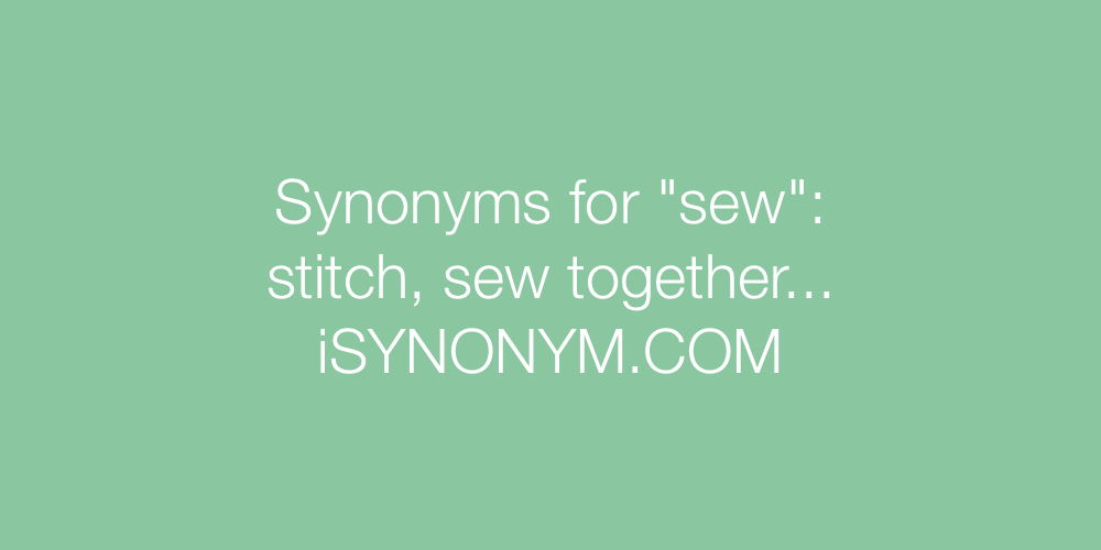 Synonyms sew