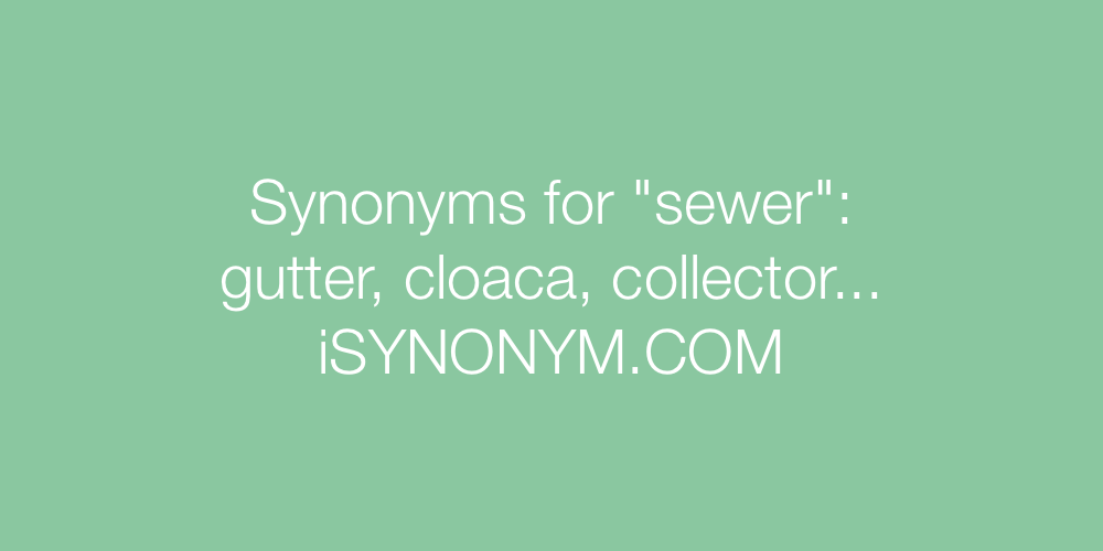 Synonyms sewer