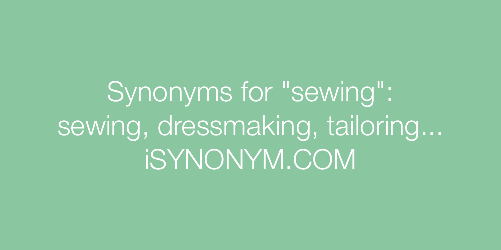 Synonyms sewing