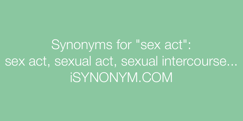 Synonyms sex act