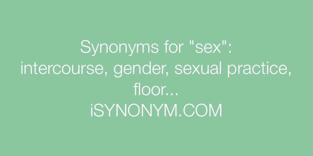 Synonyms sex