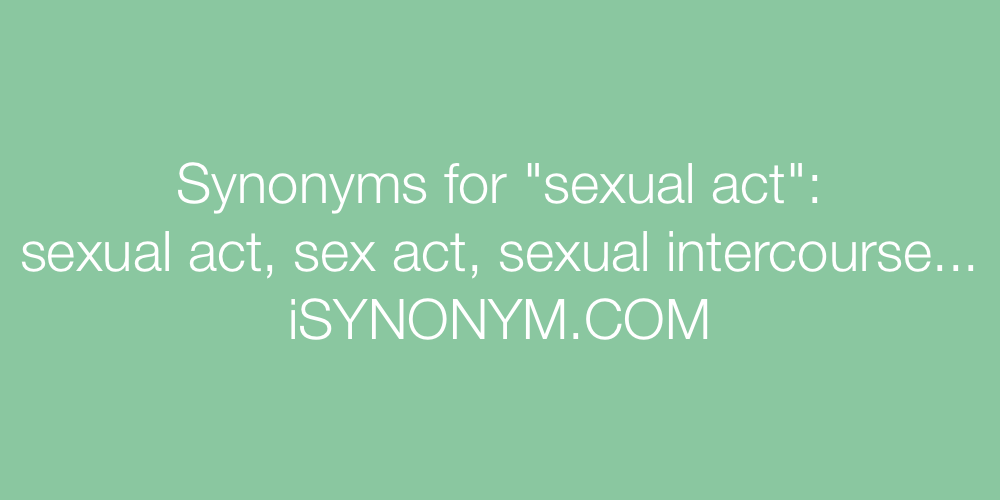 Synonyms sexual act
