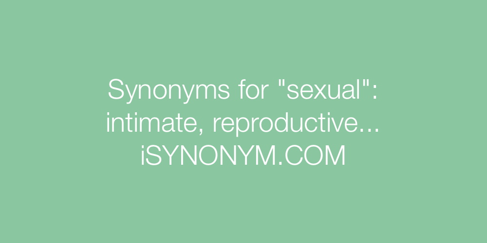 Synonyms sexual
