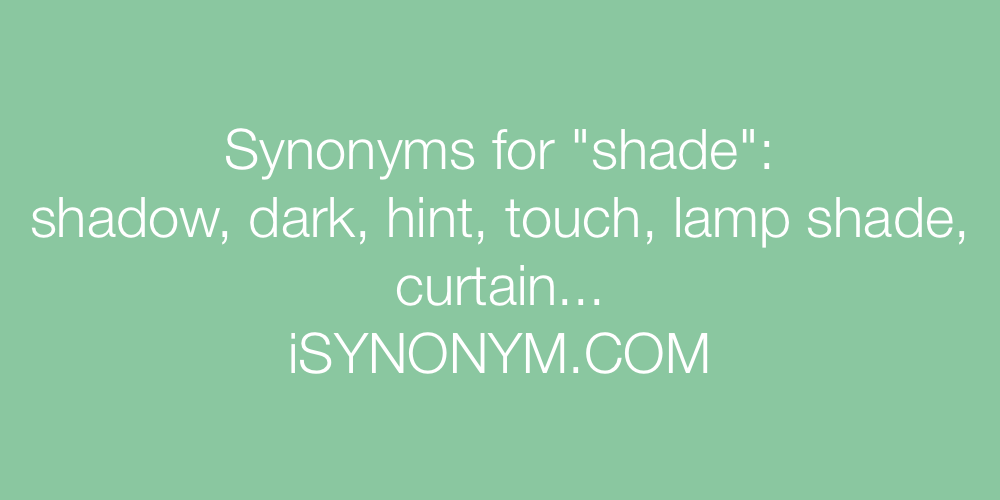 Synonyms shade