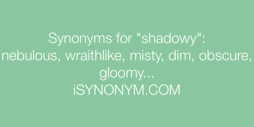 Synonyms shadowy
