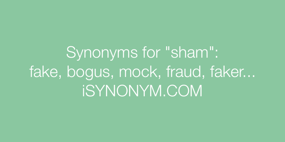 Synonyms sham