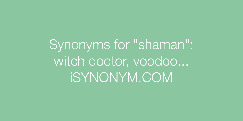 Synonyms shaman