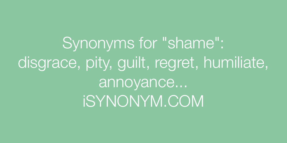 Synonyms shame