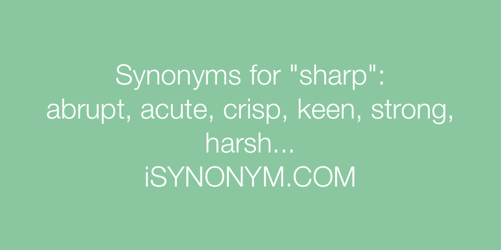 Synonyms sharp