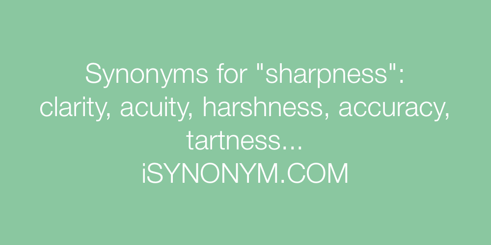 Synonyms sharpness